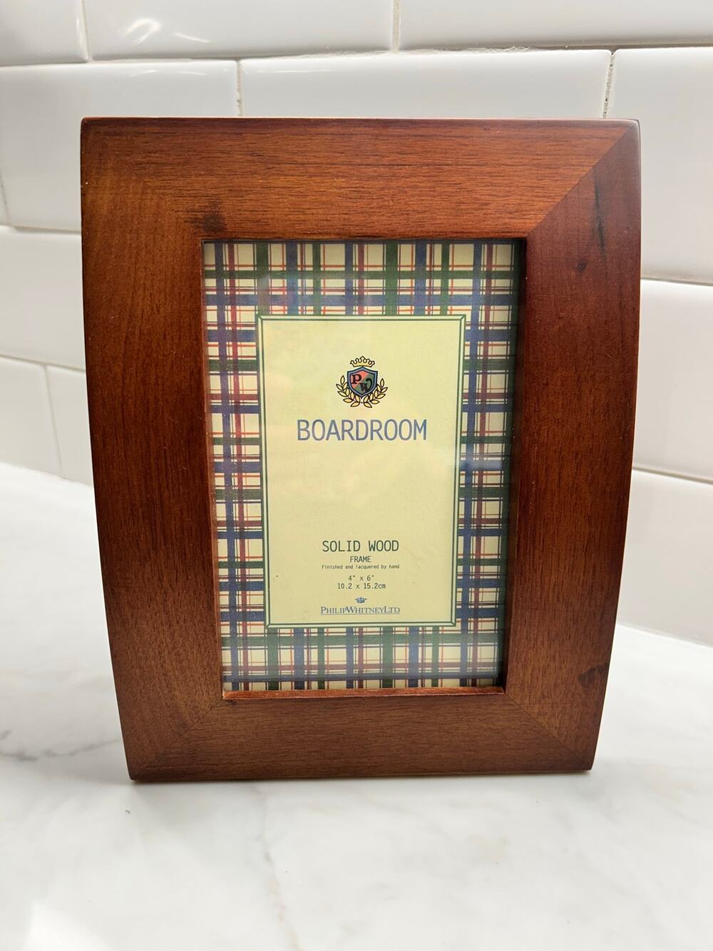 Vintage Boardroom Solid Wood Picture Frame 4x6 Philip Whitney Ltd Tabletop Frame